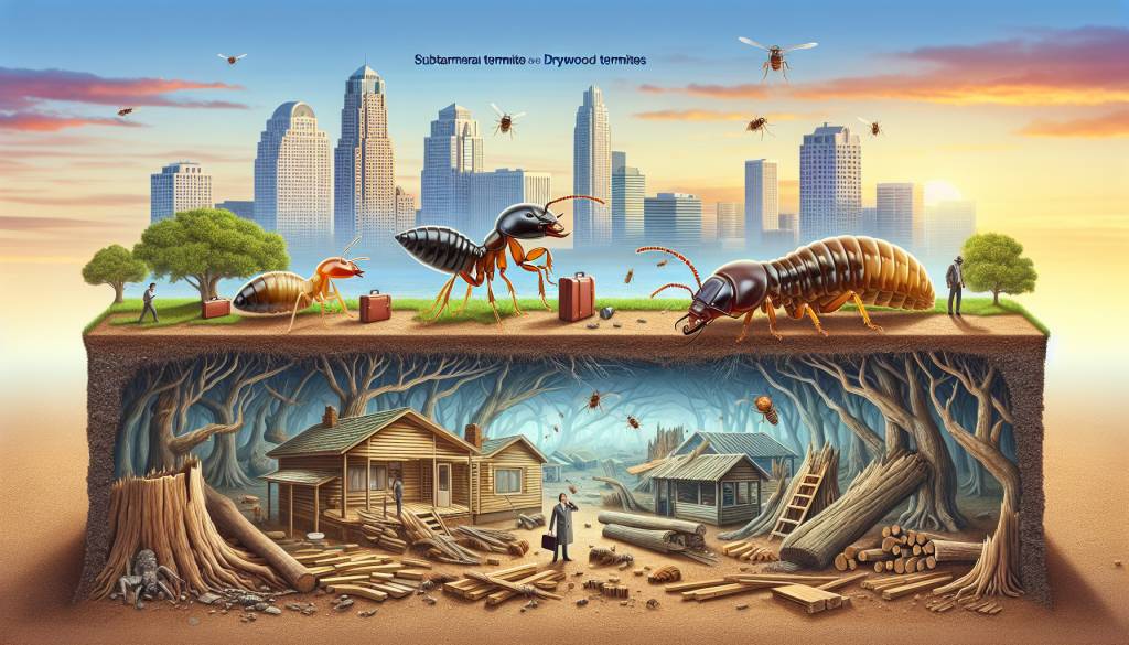 Les termites souterrains vs les termites de bois sec : comprendre les différences